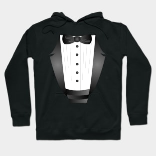 1980s Groomsman Bowtie party bachelor party novelty Tuxedo Hoodie